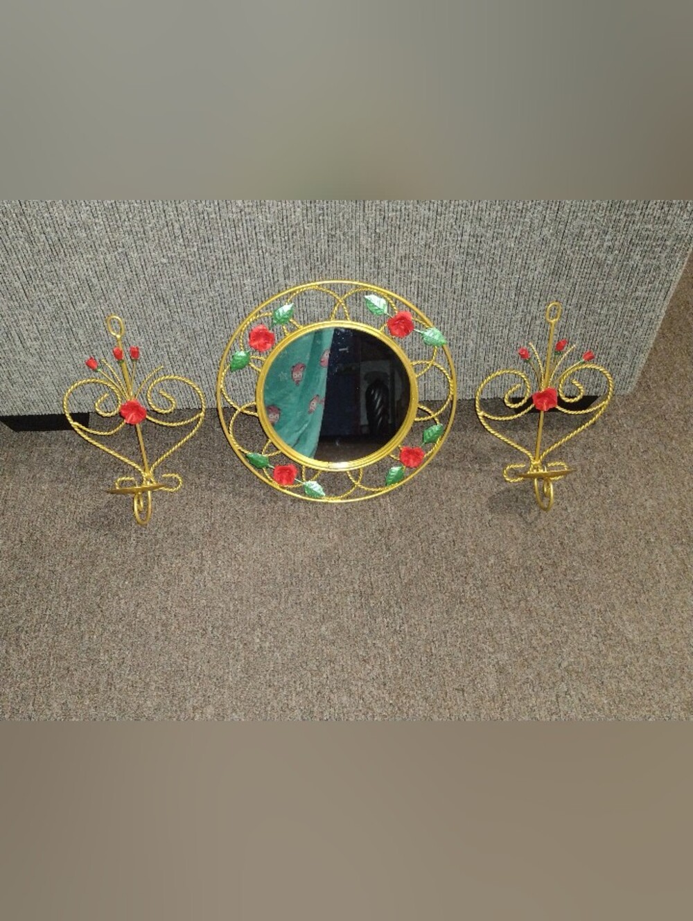 Mirror And Candle Holder Set